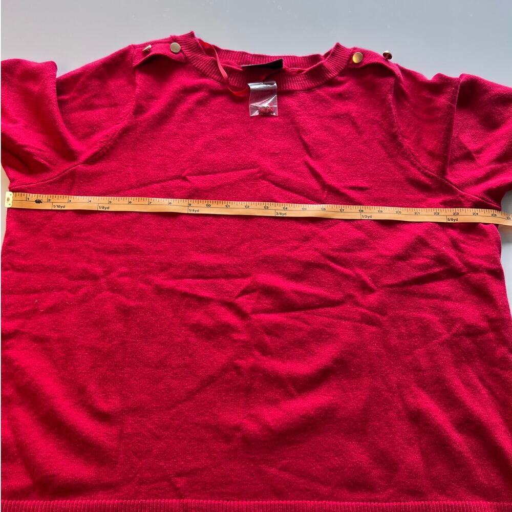 Lane Bryant Red/Gold Button Crew Neck Sweater NWOT- 22/24 - Picture 8 of 9